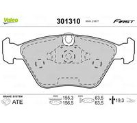 Pastillas de freno Eje delantero 301310 VALEO para BMW 5 5 Touring