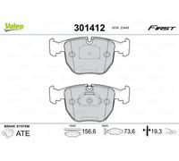 Pastillas de freno Eje delantero 301412 VALEO para BMW ALPINA