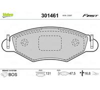 Valeo Pastillas de Freno Essential 301461, Juego de 4 Pastillas, Eje Delantero - Certificación ECE-R90