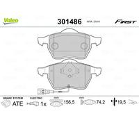 VALEO Pastillas de freno Essential 301486 – Juego de 4 Eje delantero ECE-R90