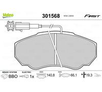 Valeo Juego de 4 Pastillas de Freno Essential 301568, Eje Delantero