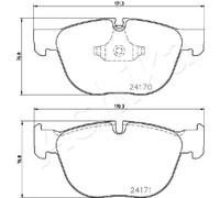 ASHIKA Pastillas de Freno Delantero para BMW X5 F15 F85 xDrive30d xDrive40d