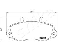 Pastillas de freno Eje delantero 50-00-0408 ASHIKA para RENAULT OPEL