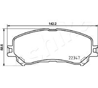 Pastillas de freno Eje delantero 50-00-0707 ASHIKA para RENAULT ESPACE V
