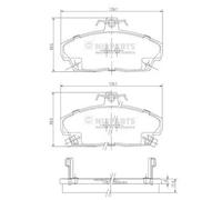 Pastillas de freno Eje delantero J3604031 NIPPARTS para ROVER HONDA MG LOTUS