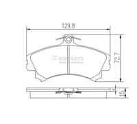 Pastillas de freno Eje delantero J3605036 NIPPARTS para MITSUBISHI VOLVO PROTON