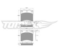 Pastillas de freno Eje delantero TX 10-641 TOMEX Brakes para VW