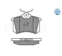 Pastillas de freno Eje trasero 025 209 6117 MEYLE para RENAULT CITROËN SEAT VW