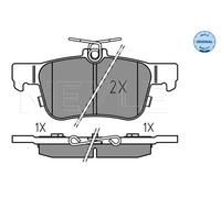 Pastillas de freno Eje trasero 025 222 3116 MEYLE para FORD FORD USA
