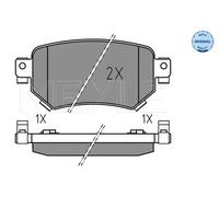 MEYLE Juego de 4 pastillas de freno para MAZDA: 6 (Ref: 025 223 4915)