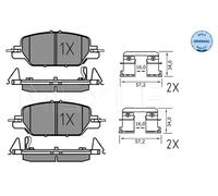 Pastillas de freno Eje trasero 025 228 5216 MEYLE para HONDA CR-V V ZR-V