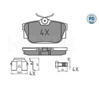 MEYLE Juego de 4 pastillas de freno para VOLKSWAGEN: Transporter (Ref: 025 232 2417/PD)
