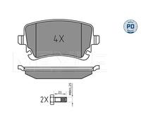 MEYLE Juego de 4 pastillas de freno para AUDI: RS6, S4, A6, A8, S6 & VOLKSWAGEN: Transporter (Ref: 025 233 2617/PD)