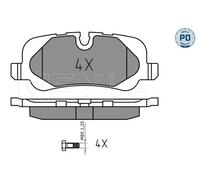 Pastillas de freno Eje trasero 025 241 9217/PD MEYLE para LAND ROVER