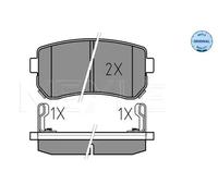 Pastillas de freno Eje trasero 025 243 2015/W MEYLE para HYUNDAI KIA