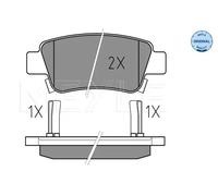 Pastillas de freno Eje trasero 025 246 3516/W MEYLE para HONDA CR-V III CR-V IV