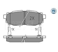 Pastillas de freno Eje trasero 025 248 5416/PD MEYLE para TOYOTA SUBARU