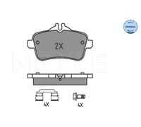 MEYLE Juego de 4 pastillas de freno para MERCEDES-BENZ: Classe GLE, Classe ML (Ref: 025 252 1618)