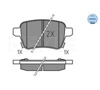MEYLE Juego de 4 pastillas de freno para FIAT: Tipo, 500 & OPEL: Corsa, Adam & VAUXHALL: Adam (Ref: 025 259 7317)
