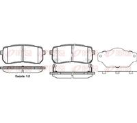 Pastillas de freno Eje trasero 1288.02 REMSA para KIA HYUNDAI PEUGEOT
