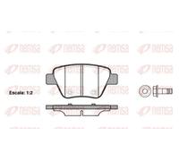 Pastillas de freno Eje trasero 1420.00 REMSA para SEAT VW SKODA AUDI
