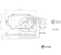 FEBI BILSTEIN Pastillas de freno 177185 Eje trasero para Mercedes-Benz Clase A