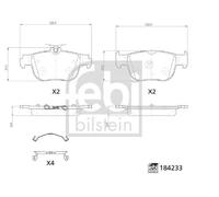 Pastillas de freno Eje trasero 184233 FEBI BILSTEIN para VW SKODA AUDI SEAT