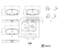 Pastillas de freno Eje trasero 184237 FEBI BILSTEIN para JEEP COMPASS