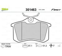 Pastillas de freno Eje trasero 301463 VALEO para RENAULT CITROËN SEAT VW AUDI DS
