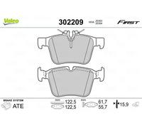 Valeo Juego de pastillas de freno 302209 – 4 pastillas