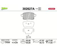Pastillas de freno Eje trasero 302627A VALEO