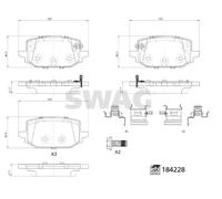 Pastillas de freno Eje trasero 33 10 9318 SWAG para NISSAN QASHQAI III