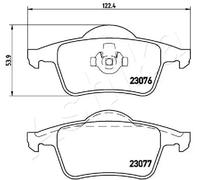 Pastillas de freno Eje trasero 51-00-0317 ASHIKA para VOLVO S70 V70 I S80 I