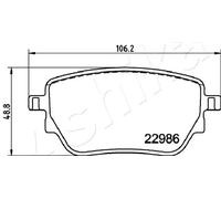 Pastillas de freno Eje trasero 51-00-0533 ASHIKA para MERCEDES-BENZ CLASE A CLA