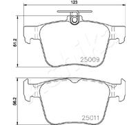 Pastillas de freno Eje trasero 51-00-0906 ASHIKA para AUDI VW SEAT SKODA