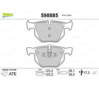 VALEO 598885 Juego de pastillas de freno