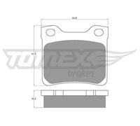 Pastillas de freno Eje trasero TX 11-94 TOMEX Brakes para PEUGEOT 406 406 Break