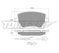 TOMEX Brakes Pastillas Freno Trasero para VW Phaeton Bentley