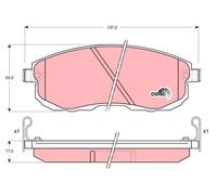 Pastillas de freno GDB1003 TRW para SUZUKI NISSAN INFINITI