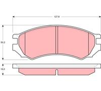 Pastillas de freno GDB1005 TRW para NISSAN SATURN