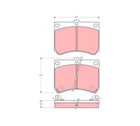Pastillas de freno GDB1029 TRW para MAZDA 323 S IV 323 C IV 323 F IV 121 II MX-3