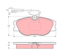 Pastillas de freno GDB1058 TRW para ALFA ROMEO LANCIA FIAT