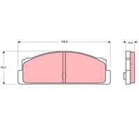 Pastillas de freno GDB107 TRW para FIAT PININFARINA AUTOBIANCHI TALBOT LANCIA