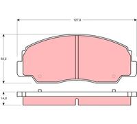 Pastillas de freno GDB1134 TRW para DAIHATSU ROCKY Soft Top ROCKY Hard Top