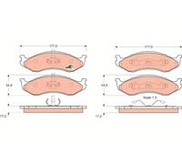 Frenado > Pastillas de freno > Juego de 4 pastillas de freno