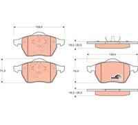 Pastillas de freno GDB1200 TRW para VW AUDI