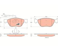 Pastillas de freno GDB1212 TRW para LANCIA FIAT ALFA ROMEO