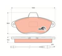 Pastillas de freno GDB1216 TRW para CITROËN FIAT PEUGEOT