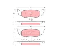 Pastillas de freno GDB1234 TRW para CHRYSLER DODGE PLYMOUTH