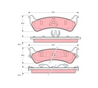 Pastillas de freno GDB1238 TRW para JEEP GRAND CHEROKEE I